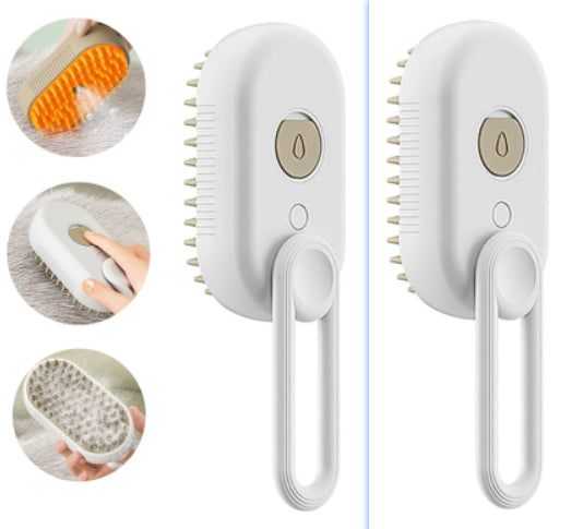 3-in-1 Steam Pet Grooming Brush for Cats & Dogs | Electric Spray Massage Comb