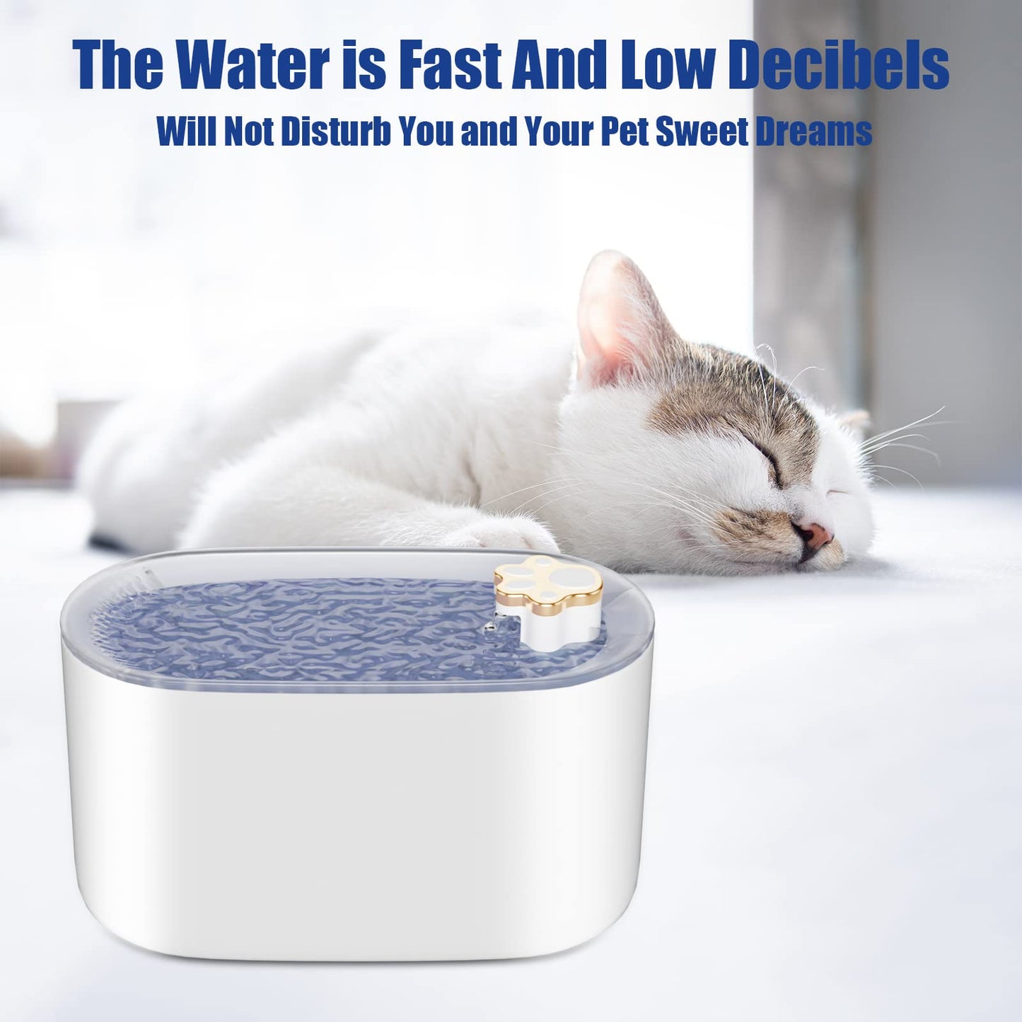 3L Automatic Pet Water Fountain with LED Light – Ultra-Quiet Filtered Water Dispenser for Cats & Dogs
