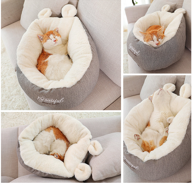 Warm Soft Pet Dog Bed Sleeping Bag | Cozy Puppy Cushion Kennel