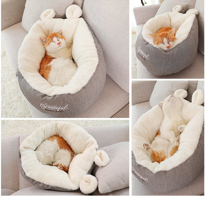 Warm Soft Pet Dog Bed Sleeping Bag | Cozy Puppy Cushion Kennel