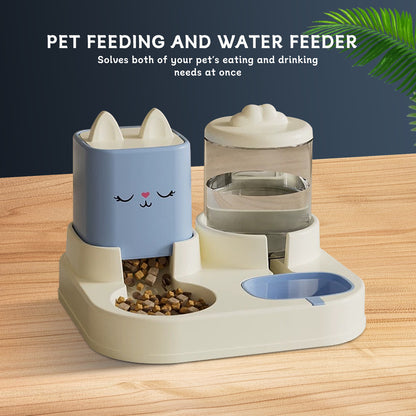 Automatic Pet Feeder & Water Dispenser | Dry & Wet Food Bowl for Cats & Dogs