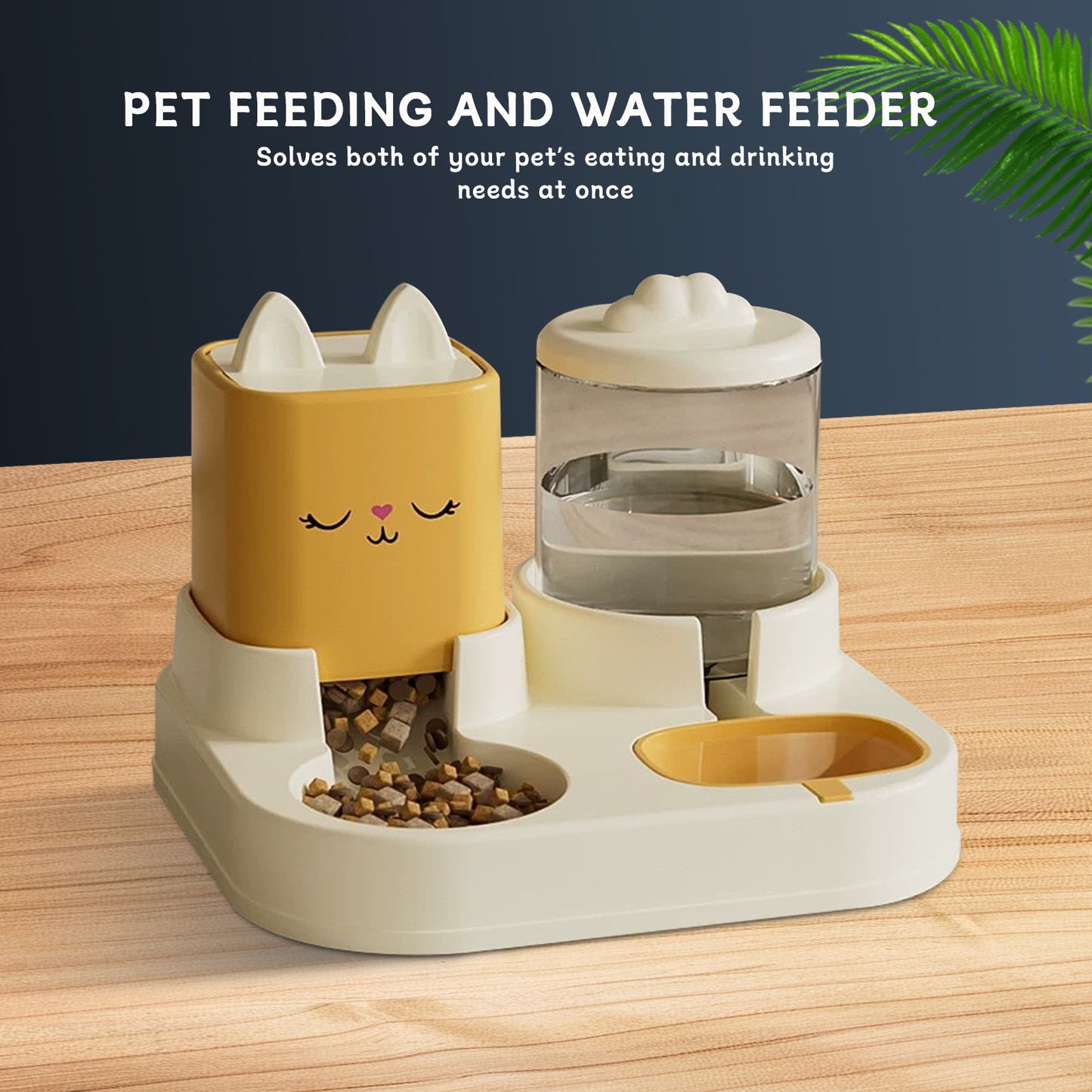 Automatic Pet Feeder & Water Dispenser | Dry & Wet Food Bowl for Cats & Dogs