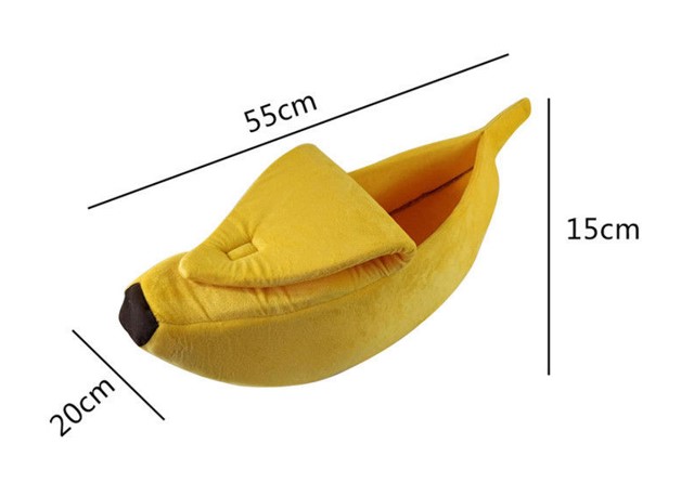 Banana Shaped Pet House Bed | Warm Cute Dog & Cat Sleeping Kennel Sofa
