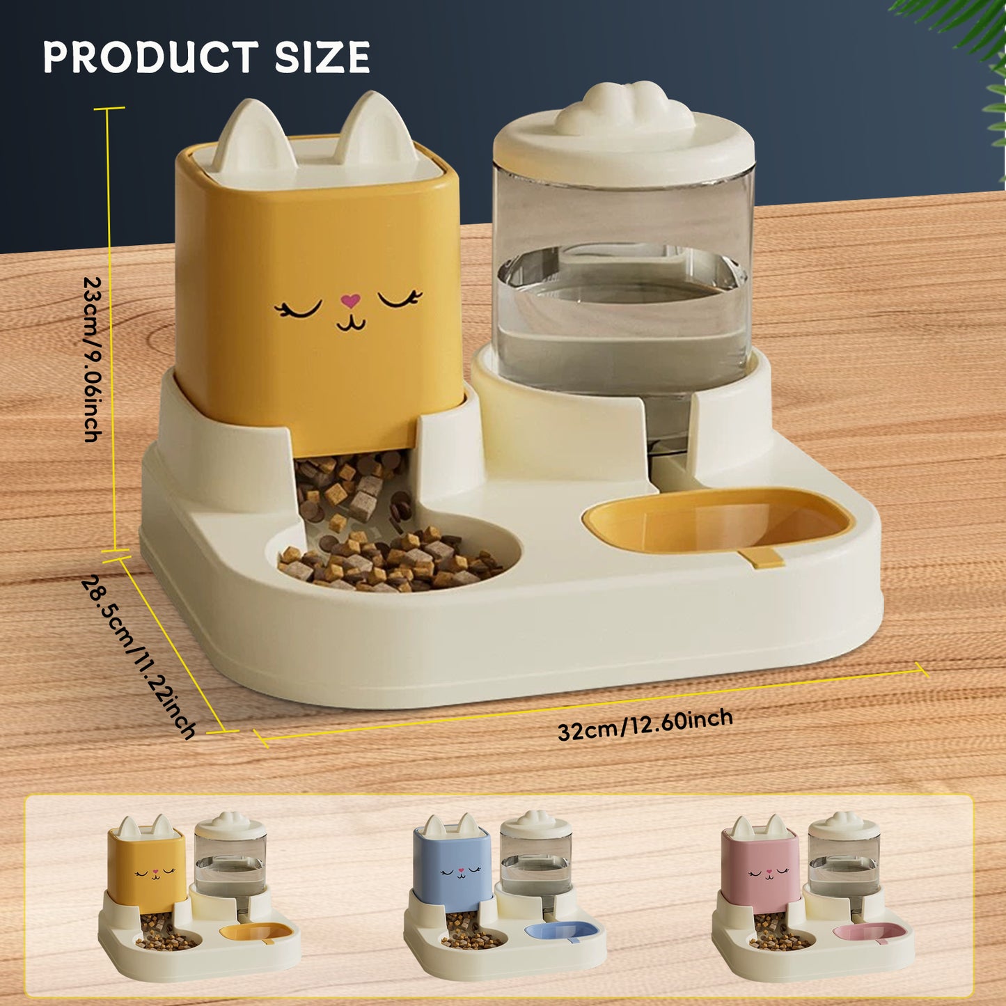 Automatic Pet Feeder & Water Dispenser | Dry & Wet Food Bowl for Cats & Dogs