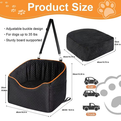 Pet Height Increasing Cushion Bed for Dogs & Cats – Egg Memory Foam Car & Home Sofa Nest