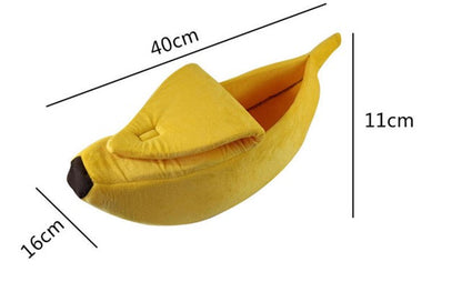 Banana Shaped Pet House Bed | Warm Cute Dog & Cat Sleeping Kennel Sofa