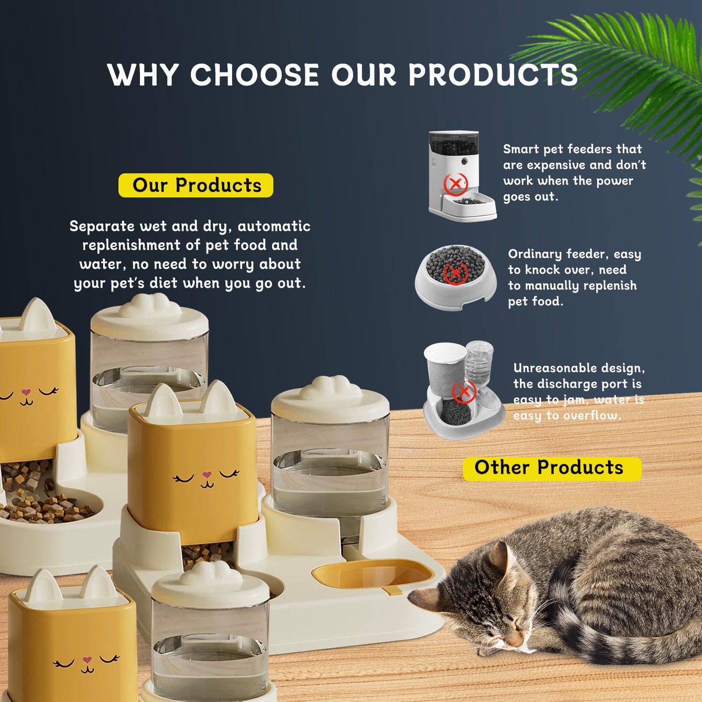 Automatic Pet Feeder & Water Dispenser | Dry & Wet Food Bowl for Cats & Dogs