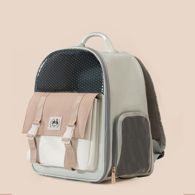 Portable Large Capacity Breathable Cat Backpack Carrier for Travel & Outdoor Use