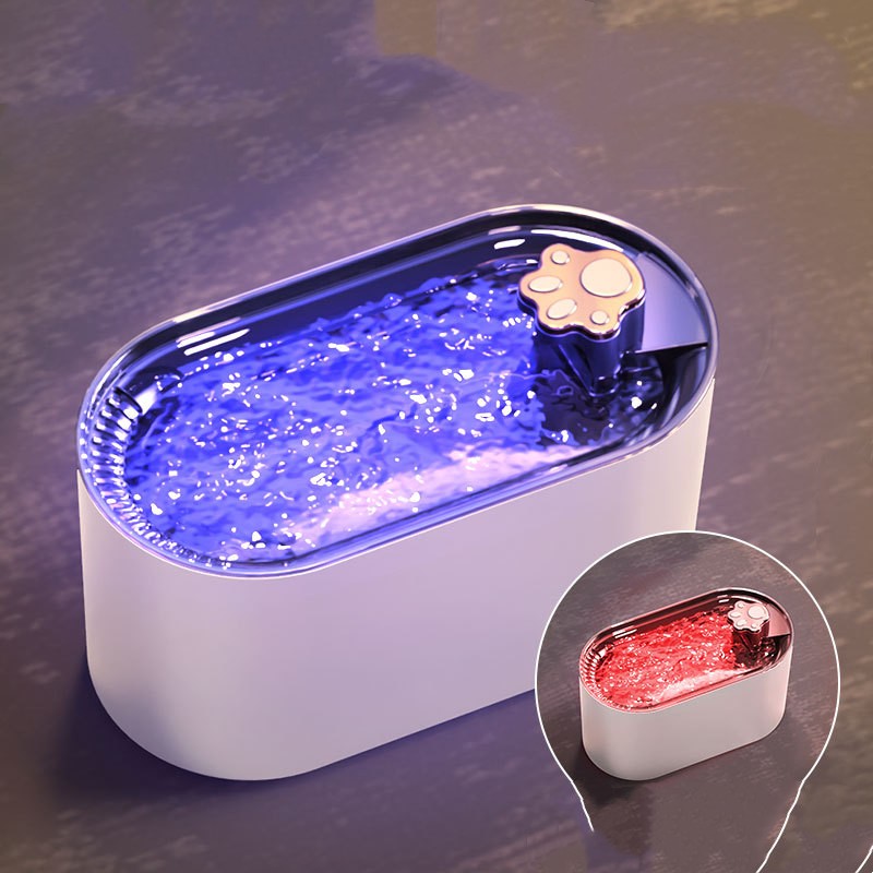 3L Automatic Pet Water Fountain with LED Light – Ultra-Quiet Filtered Water Dispenser for Cats & Dogs