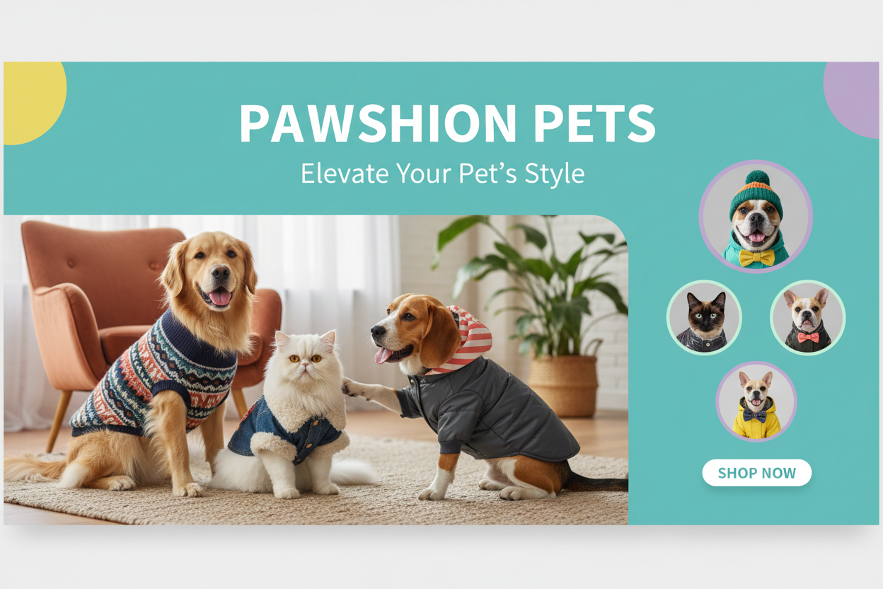 (Pet Apparels) banner designe