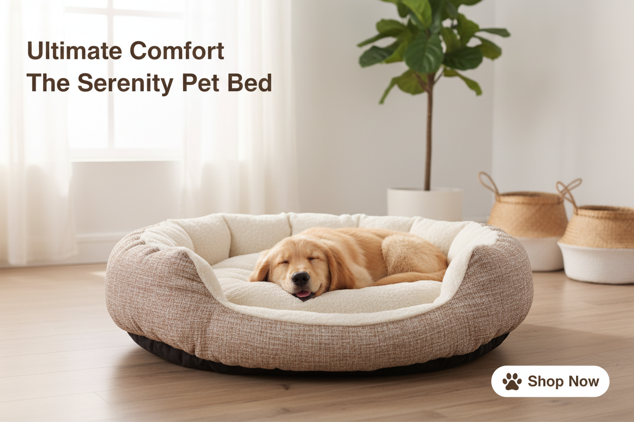 pet product banner designe pet bed